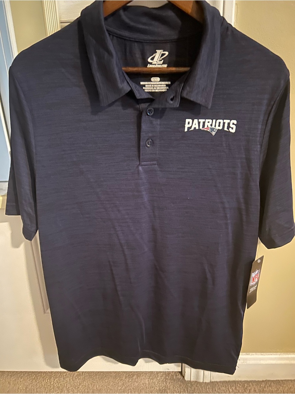 Patriots Navy Polo Shirt - Men's Team Short Sleeve
